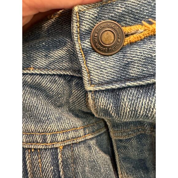 Styles To Go vintage 100% cotton high waisted pleated blue jeans size 8 - Picture 6 of 13